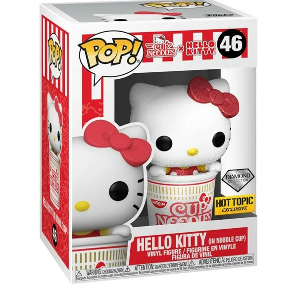 Funko POP #46 Nissin X Hello Kitty Diamond Collection Hello Kitty In Noodle Cup Exclusive Figure